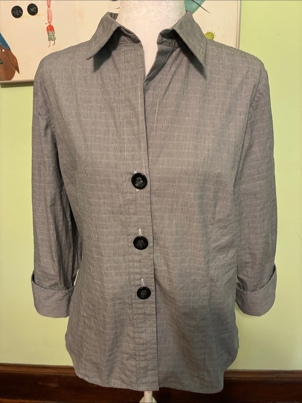 Foxcroft wrinkle-free, fitted shirt, size 12